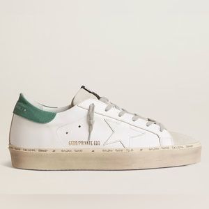 Hi Star LTD sneakers with white leather star and aqua-green suede heel tab